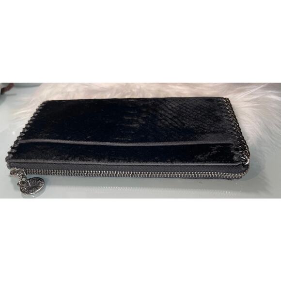 Stella McCartney fallabella black velvet python wallet - Picture 11 of 16